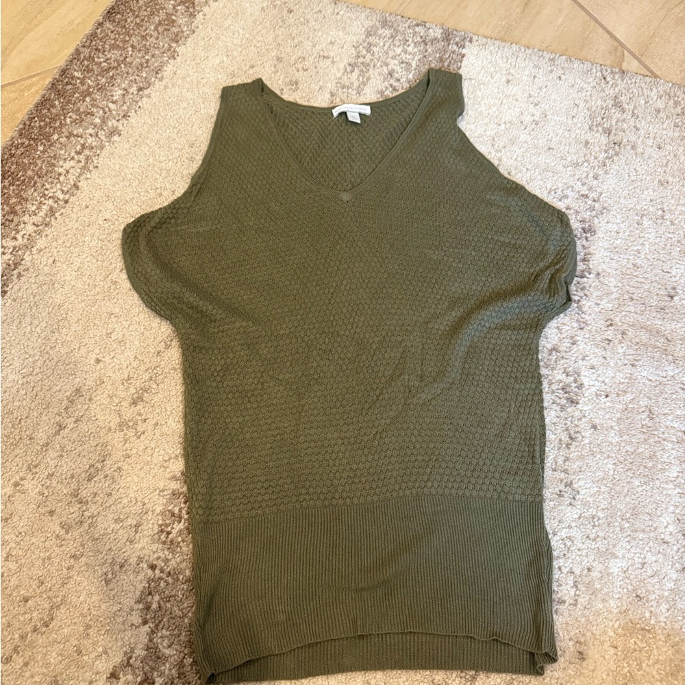 New York & Company Olive Knit Top